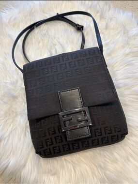 Fendi Black Monogram Crossbody Bag